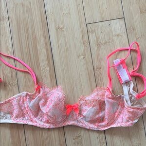 Victoria's Secret Neon Pink Lace Bra